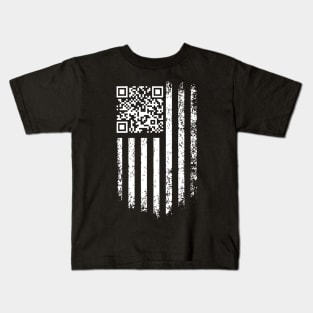 Trump Dance QR with America Flag Kids T-Shirt